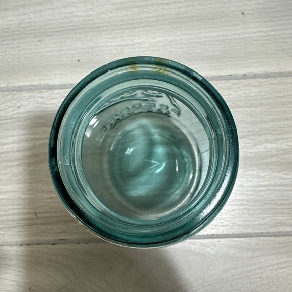 BALL Perfect Mason Glass Jar 7x4" Aqua #4 Vintage - Picture 4 of 5